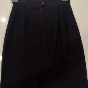 CHANEL Classic Black Pencil Skirt